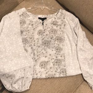 NWT Cynthia Rowley Pale Gray Floral Tunic